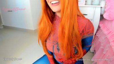 Mary - Spider Man Cosplay Fucking With Her Sex Machine Anal Sex With Mary Jane - hclips.com