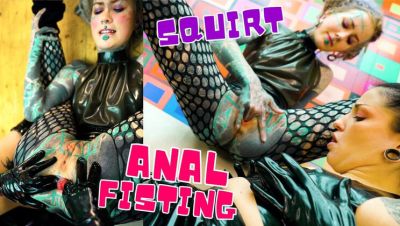 Goth Lesbians Anal Fisting and Squirting Fun in Latex - Wild Gapes and Farting - xxxfiles.com - Britain - Germany