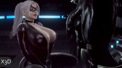Venom Fucks Black Cat Hard - 3D Hentai Anal & Blowjob with Big Cock Cumshot - xxxfiles.com