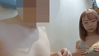 Oil, blowjob, titjob, nipple licking, and anal licking in Calvin Klein underwear at the internet cafe! - ah-me.com - Japan