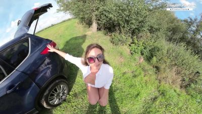 Mugur - Julia North - Anal Creampie For MILF Julia North - Doggy Style Fuck in Car - xxxfiles.com - Britain