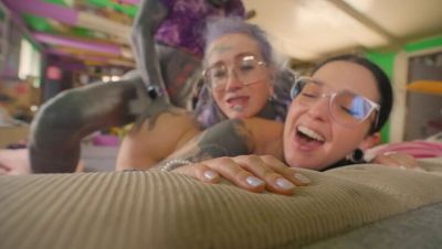 Goth Threesome ANAL POV - Two Glasses Girls Fuck Hard - ATM, Blowjob & Cumshot - porntry.com - Britain - Germany - Italy